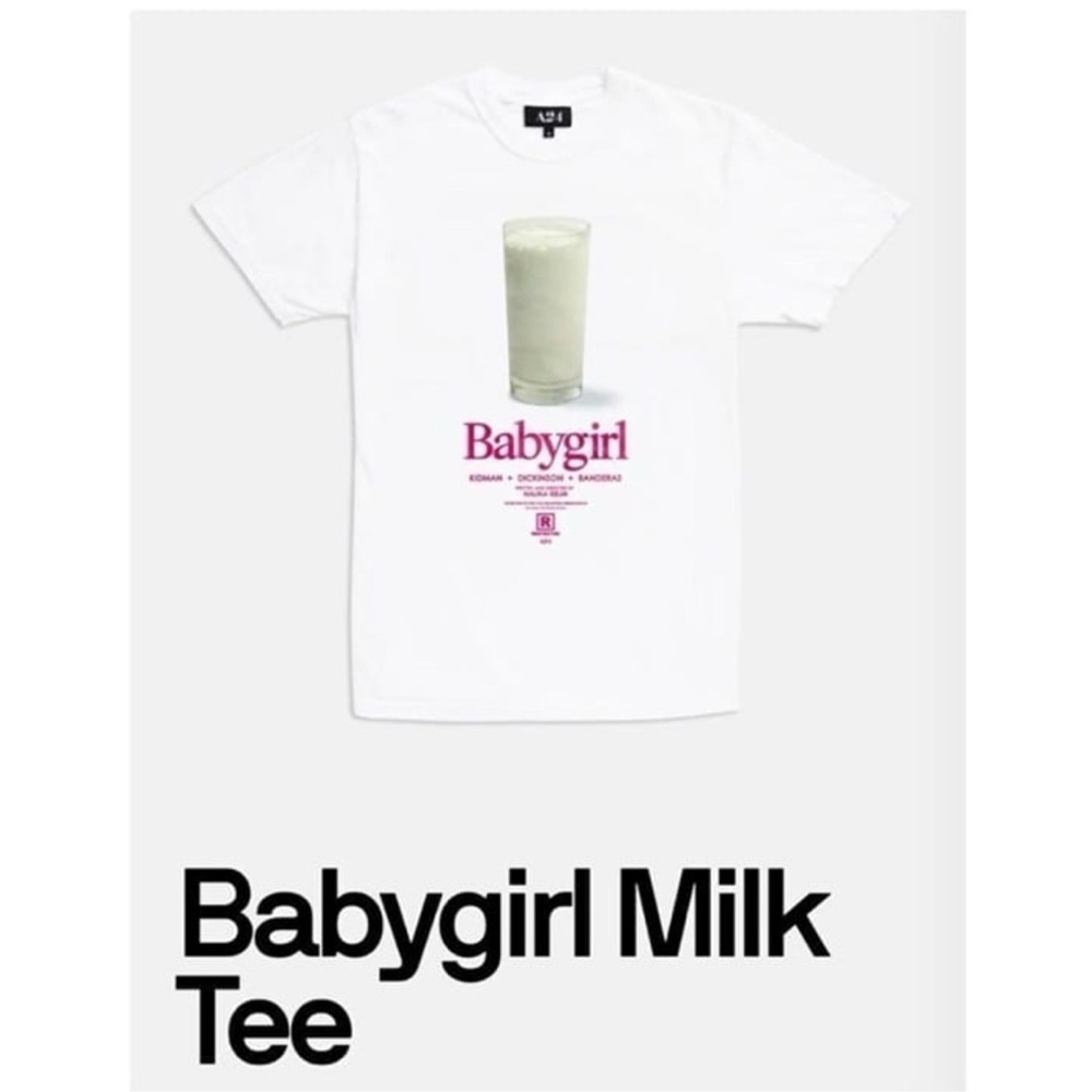 BABYGIRL MOVIE | MILK T SHIRT Size Medium, BNWT | OFFICIAL A24 MERCHANDISE